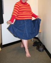DH says my skirt looks like I'm 'someone over 50 trying to looks young'