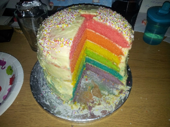 Can anyone give me tips for making a rainbow cake?