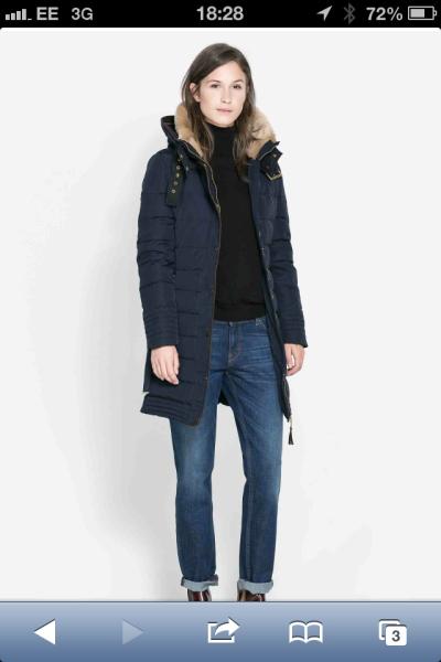 Help me choose a stylish but also long and very warm coat for standing around rugby pitches?