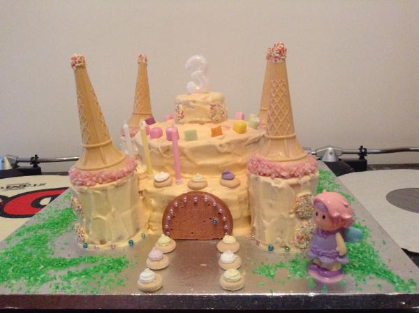 Princess castle cake