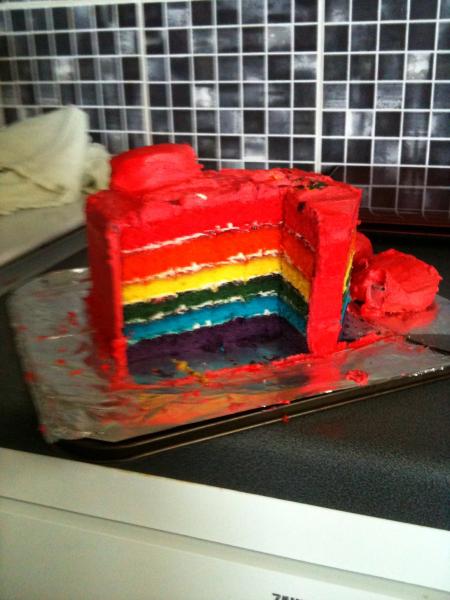 Can anyone give me tips for making a rainbow cake?