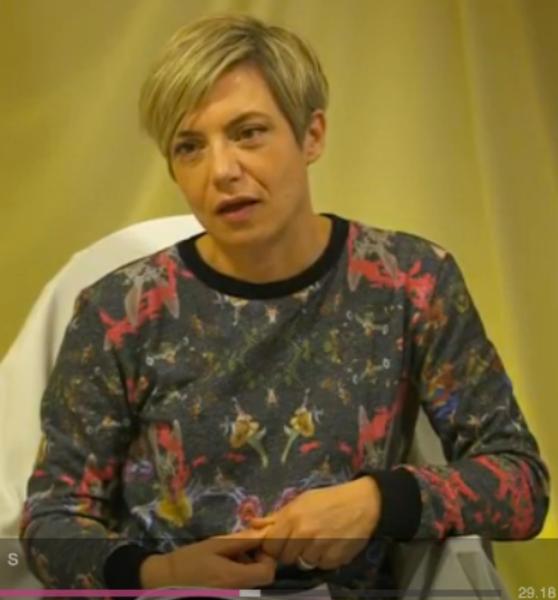 Miranda Sawyer's sweatshirt on The Culture Show - any idea where it's from?
