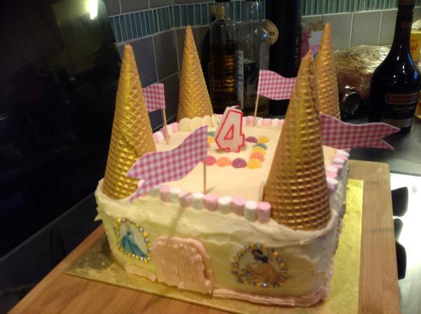 Princess castle cake