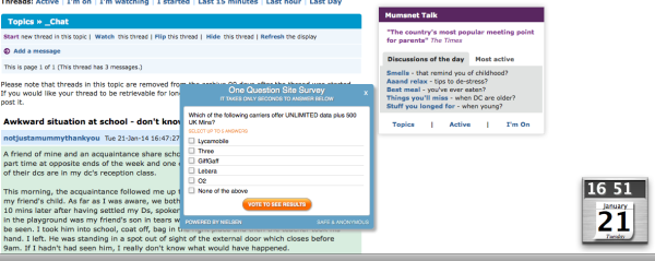 Pop-Ups on random threads. This is for MNHQ. I will link this thread in Site Stuff