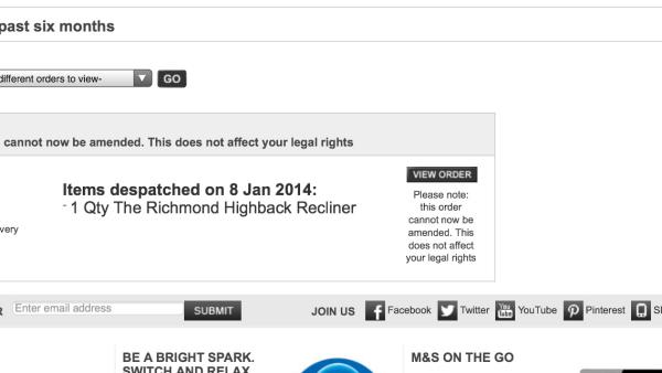 Brand new M&S chair for fifty whole English pence.