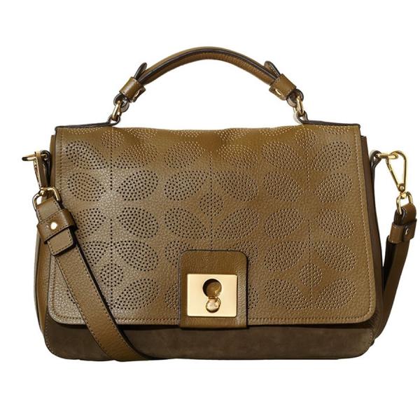 Orla Kiely punched leather bags