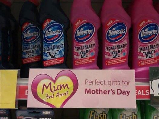To be depressed at what I would apparently like for Mother's Day