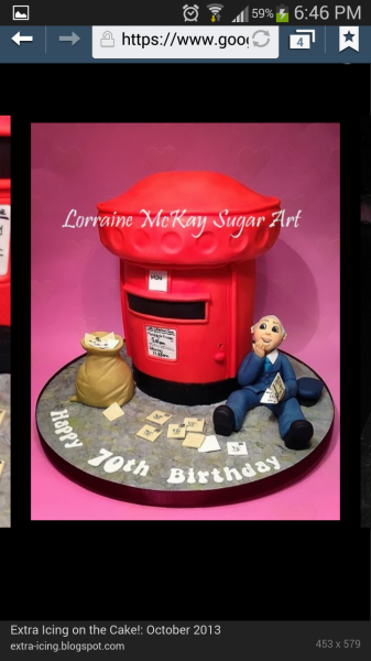 help me make this post box cake