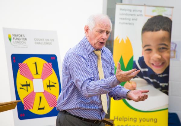 Count on Us: Celebrity mathematician Johnny Ball joined the Mayor’s Fund for London to inspire young Londoners to get to grips with numeracy