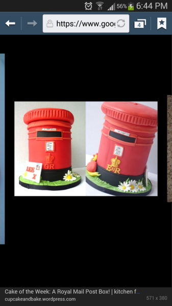 help me make this post box cake