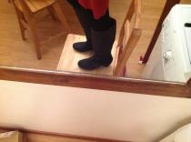 How much gap is acceptable with knee high boots?