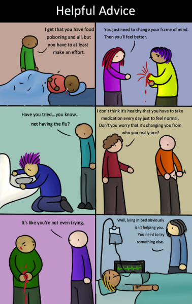 to just want her to stop telling me to stop worrying/to be positive?