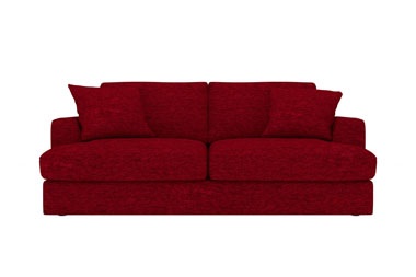 Grey walls / red sofa???
