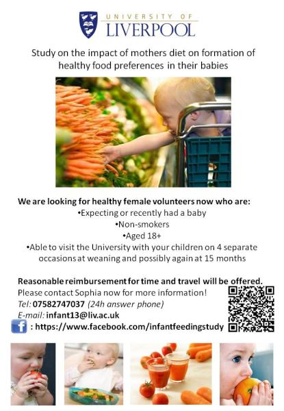 Formula Fed Babies needed for infant feeding study