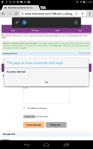 Preview Post/ Access Denied