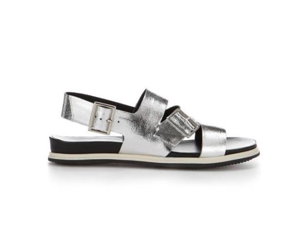 Silver gladiator sandals