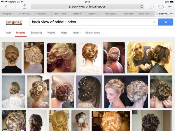 I'm trying to find pictures of bridal hairstyles