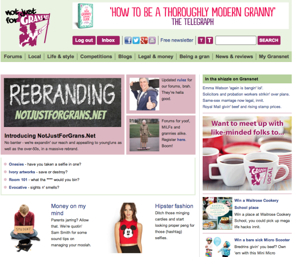 Gransnet to appeal to younger market