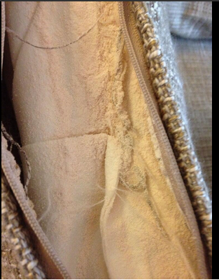 Next Garda Sofa weird powder in cushions