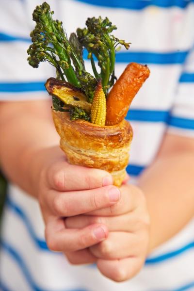 healthy eating drive and ice-cream vans in park