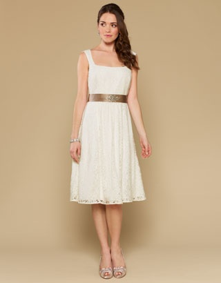 Getting married in 4 months and still no dress! Can you help this unsavvy bride find a short white or cream high street dress to get married in?