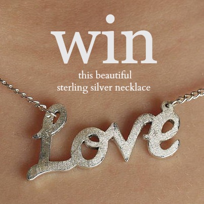 WIN Jemima Lumley Sterling silver 'Love' necklace