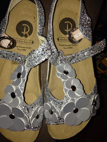 Sparkly silver sandals - opinions please!!