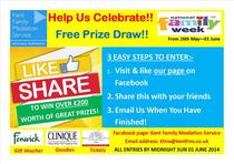 Free Entry Prize Draw in Celebration of Family Week!