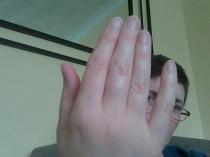 Just musing, curvature of fingers.