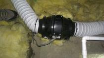 Damp shower room. No bathroom fan- just a ceiling vent linked to loft ducting with a pump midway along