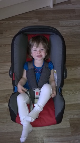 My 20 month old is still in her Cabriofix. Is this odd?