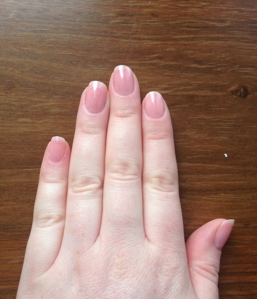 Ice pink nude nails