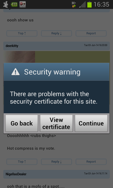 security warning