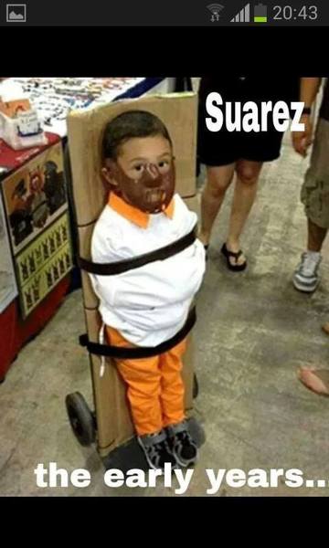 to think Suarez needs to be banned or something?
