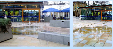 To let my son play in the fountain?