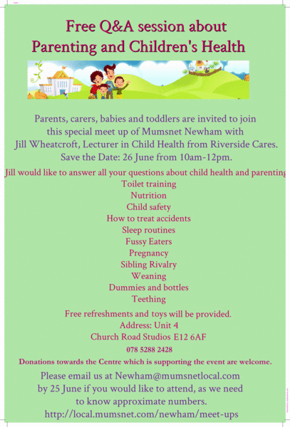 FREE Q&A SESSION ABOUT PARENTING AND CHILD'S HEALTH