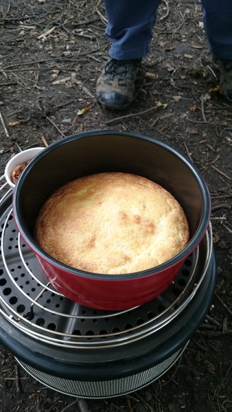 This weekend we went camping in the woods... And cooked a soufflé, from scratch, on the Cobb!