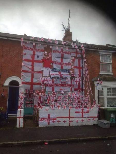 To ask my neighbour about England flag bunting?