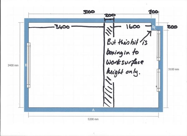 There is a large beam in my kitchen & it's in the way of my new kitchen