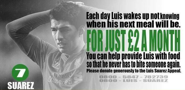 to think Suarez needs to be banned or something?
