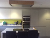 We've planned our kitchen with a hob on the peninsula. What are our options for extractor fans?