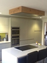We've planned our kitchen with a hob on the peninsula. What are our options for extractor fans?