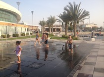 To let my son play in the fountain?