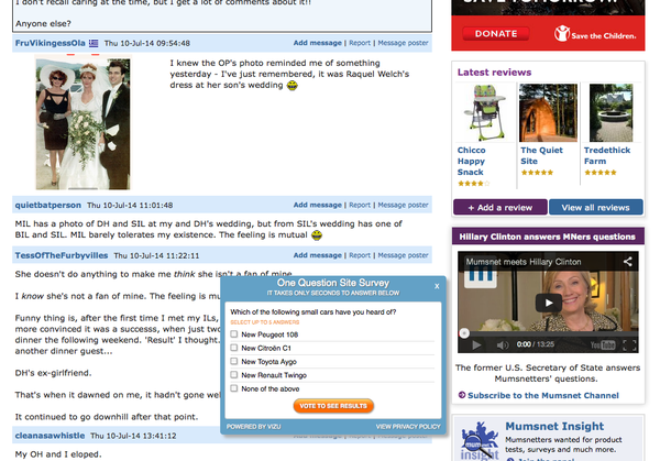 Weird pop-up 'site survey' whilst you're on a thread.