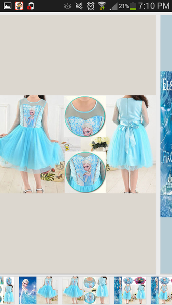 Frozen Elsa dressing up dress for 5-6 year old