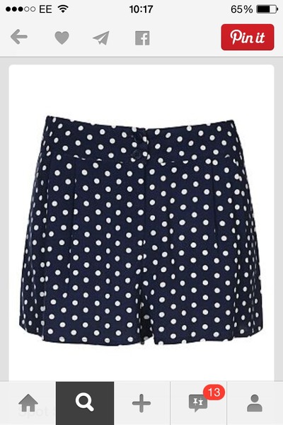 What to wear with these spotty, skirt-like shorts? Maybe they're short coulottes?