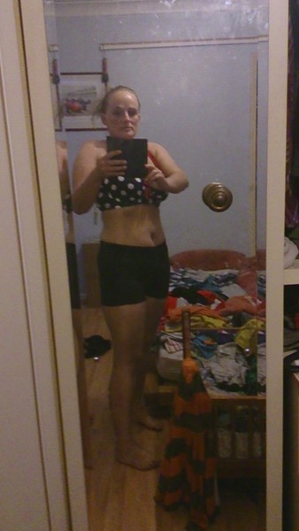 Fat woman in bikini