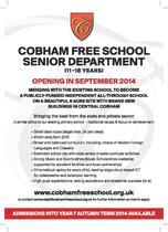 Cobham Free School- The New High School in Town