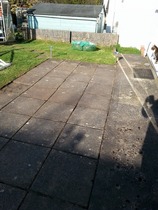 Grass/weeds in between slabs & paving