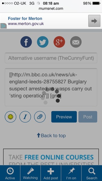 Since you changed the mobile site, I can't post on threads!!